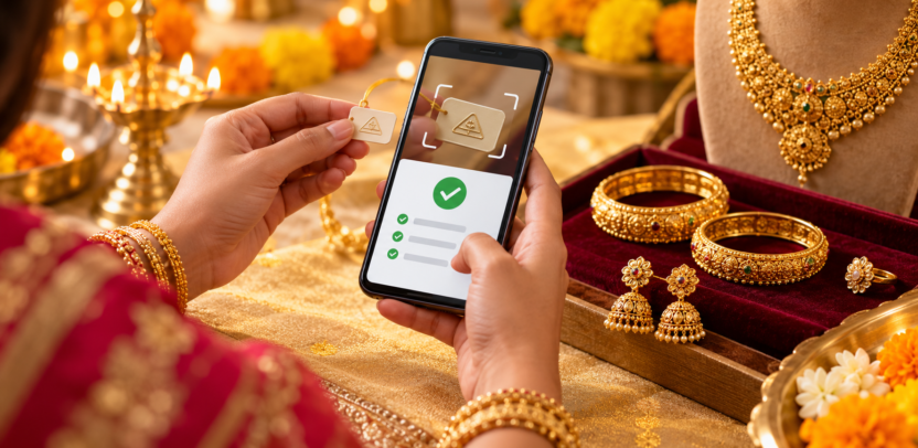 Gold jewellery hallmark and HUID check through the BIS Care app