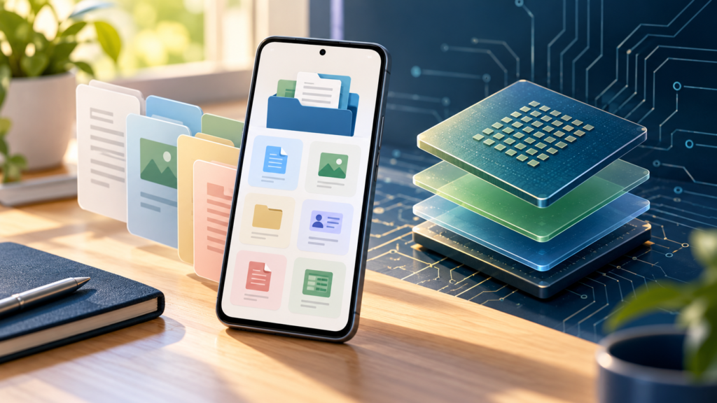 Safe Box banking and document organiser — original editorial illustration