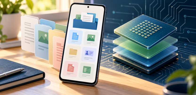 Safe Box banking and document organiser — original editorial illustration